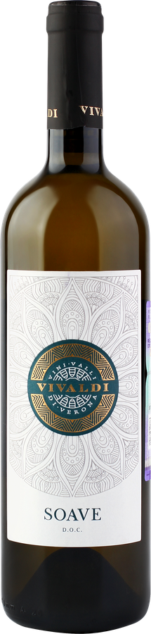 Вино VIVALDI SOAVE ординарное белое сухое, 0.75л