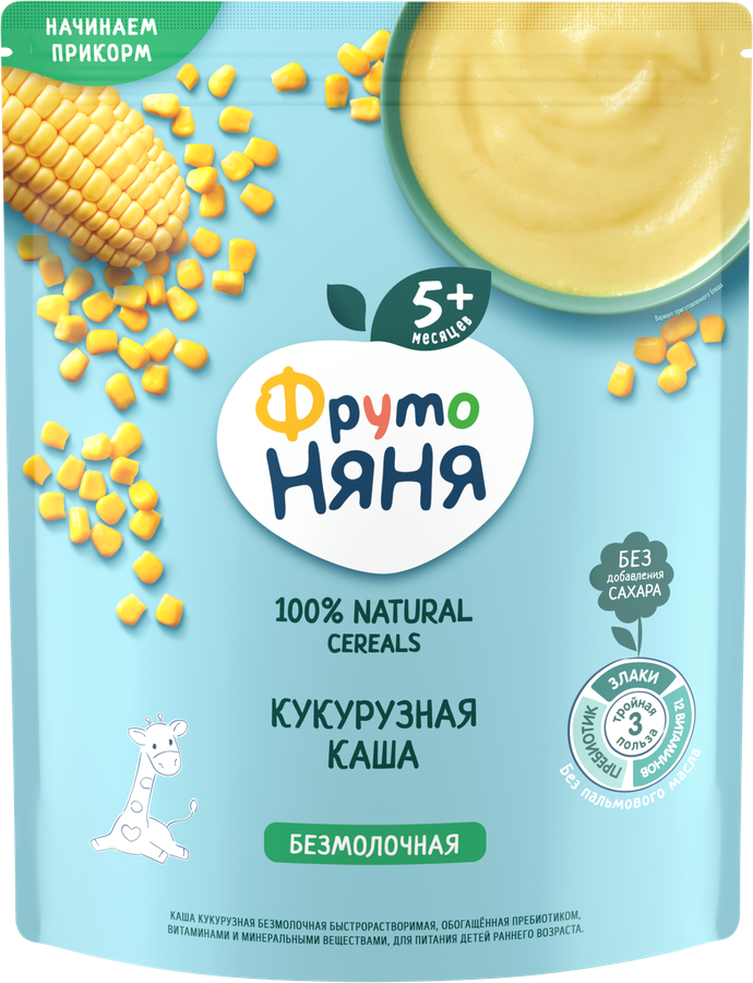 Каша кукурузная ФРУТОНЯНЯ безмолочная, с 5 месяцев, 180г