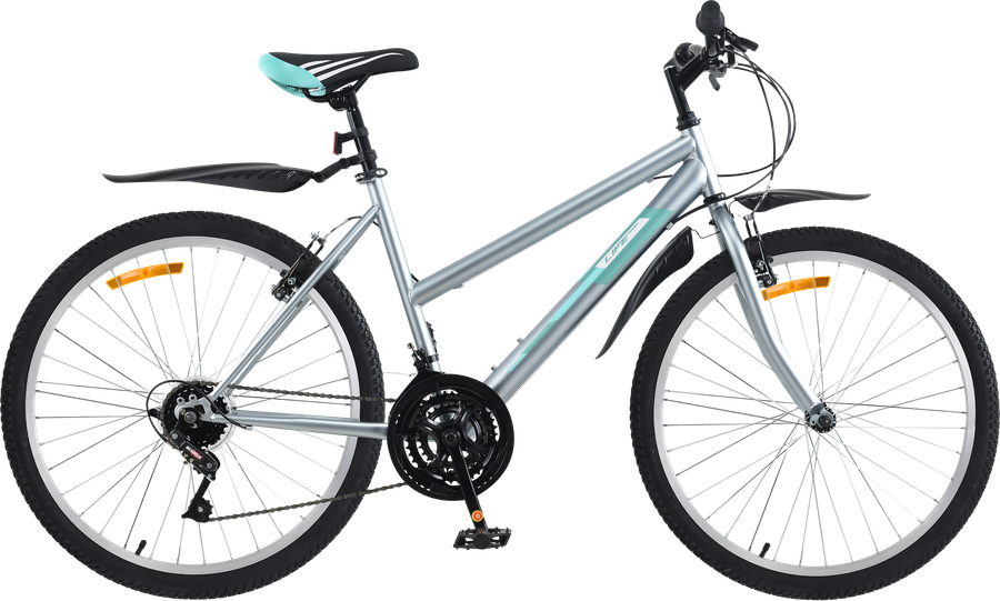 Велосипед Life 26" 18 скоростей, серо-бирюзовый, Арт. LFE26ST-UW