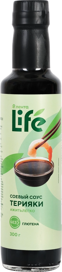 Соус соевый ЛЕНТА LIFE Терияки, безглютеновый, 300г