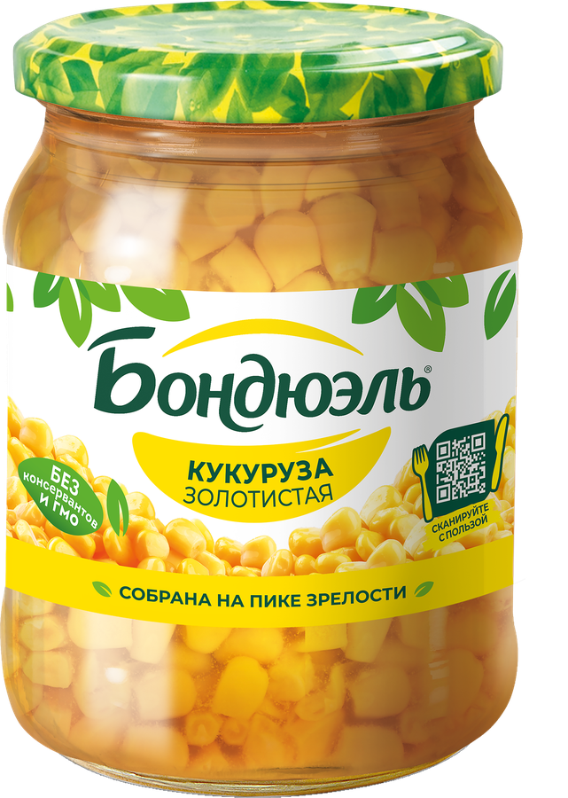 Кукуруза БОНДЮЭЛЬ сладкая в зернах, 500мл