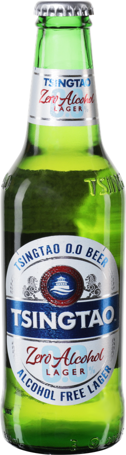Пиво светлое безалкогольное TSINGTAO фильтрованное пастеризованное, не 
более 0,03%, 0.33л