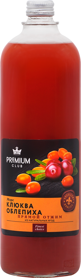 Морс PREMIUM СLUB Клюквенно-облепиховый, 1л