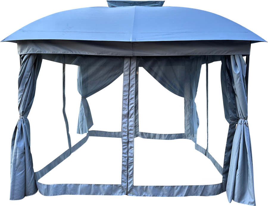 Павильон GIARDINO CLUB 2,9x2,9x2,65м со шторами, серый, Арт. LZ-12929