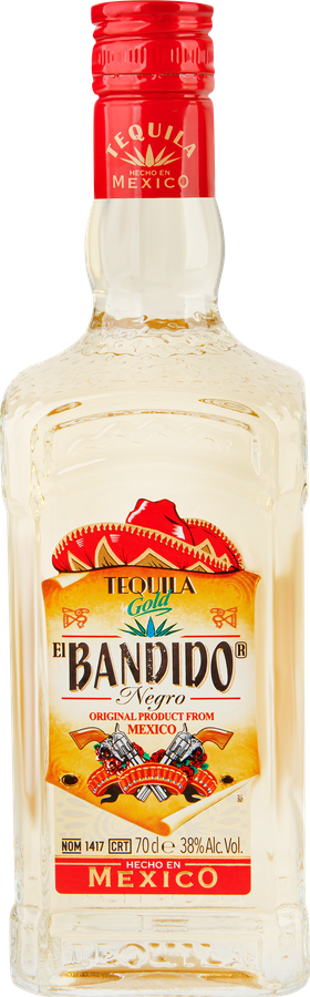 Напиток спиртной EL BANDIDO Tequila Negro Gold 38%, 0.7л