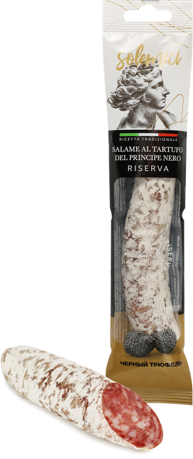 Колбаса сыровяленая SOLEMICI Tartufo del Princepe Nero полусухая, 110г