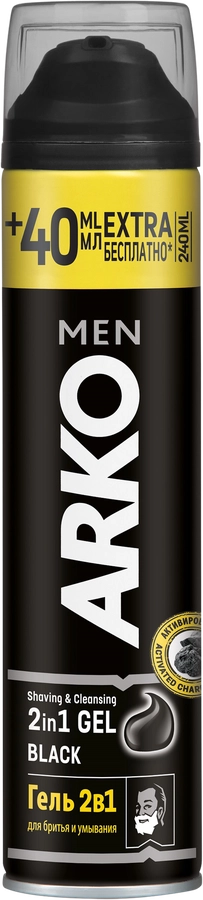 Гель для бритья ARKO Black, 240мл