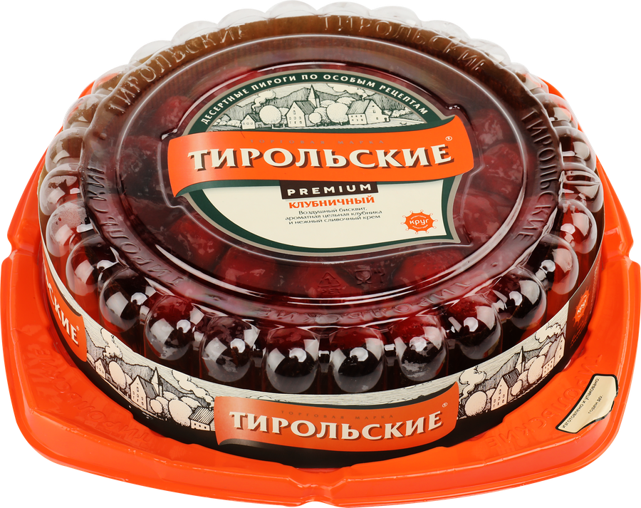 Пирог ТИРОЛЬСКИЕ Клубничный, 630г