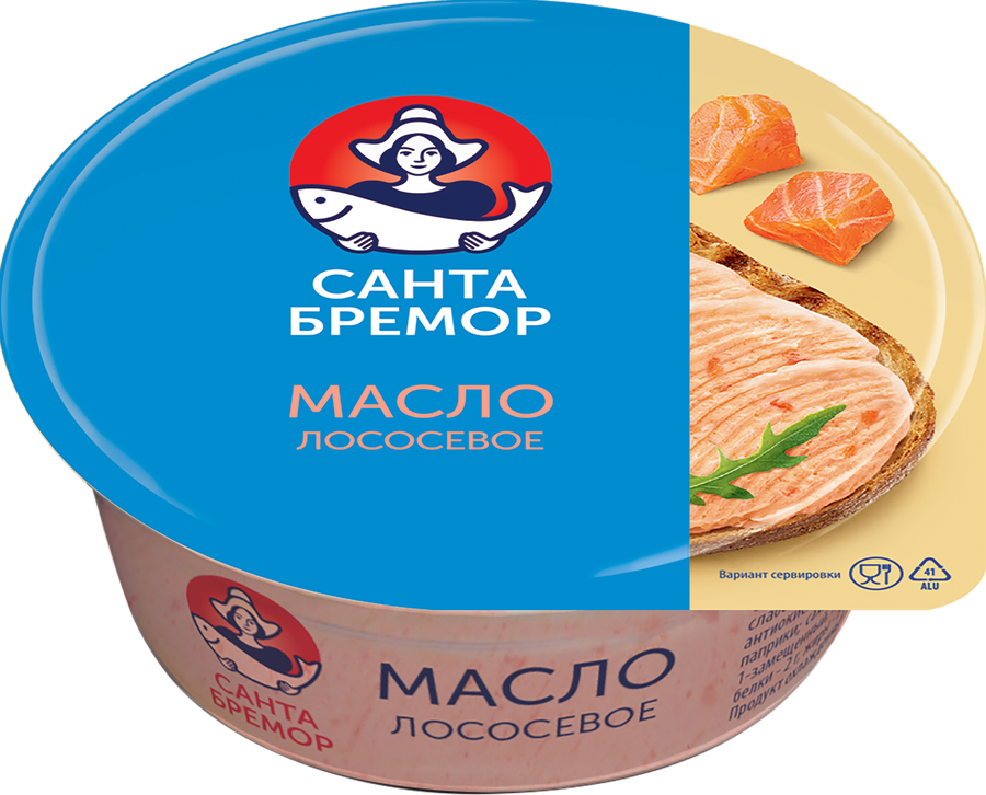 Масло лососевое САНТА БРЕМОР Бутербродное, 100г