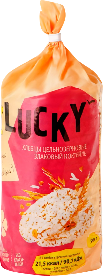 Хлебцы мультизлаковые Z LUCKY хрустящие, 90г