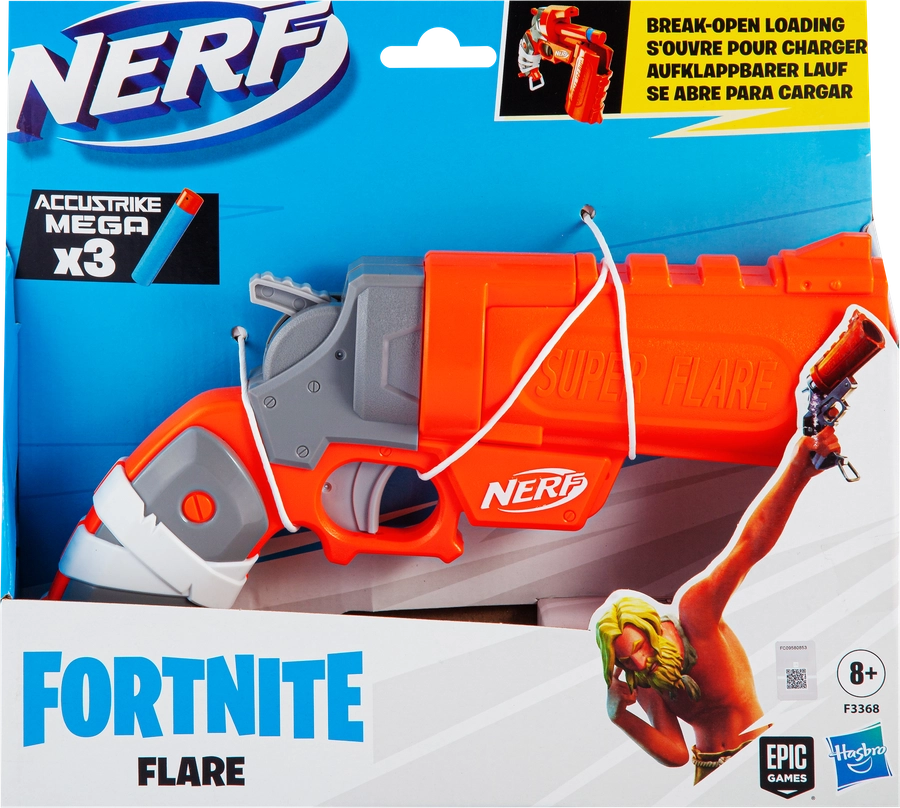 Набор игровой NERF Бластер с мягкими с нарядами, 4 предмета, Арт. F3368