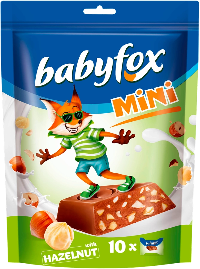 Шоколад молочный BABYFOX с фундуком, 120г