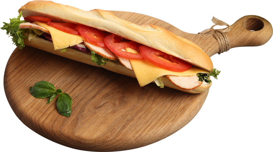 Брускетта ЛЕНТА FRESH с сочным куриным филе и соусом цезарь, 250г