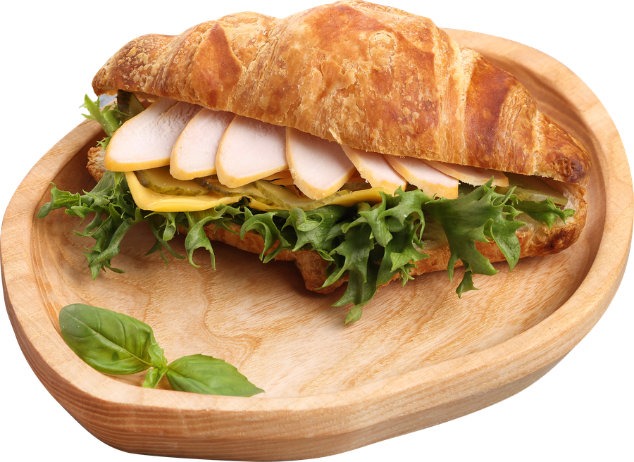 Круассан ЛЕНТА FRESH с копченой грудкой и соусом Макси-бургер, 170г