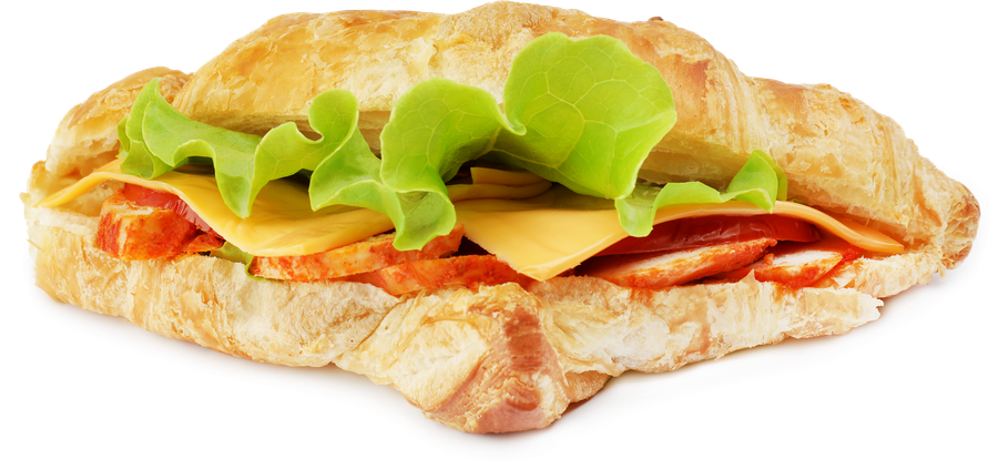Круассан ЛЕНТА FRESH с копченой грудкой и соусом Макси-бургер, 170г
