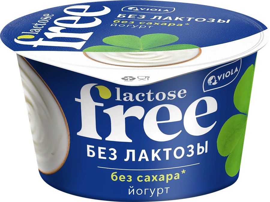 Йогурт VIOLA FREE безлактозный 3,4%, без змж, 180г