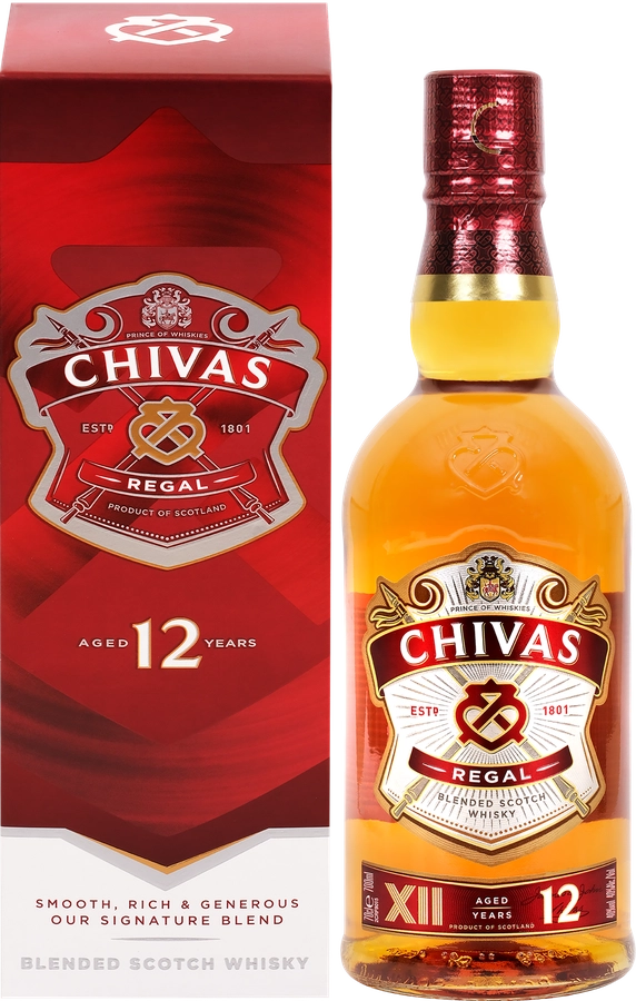 Виски CHIVAS REGAL Шотландский купажированный 12 лет, 40%, п/у/без/пу, 
0.7л