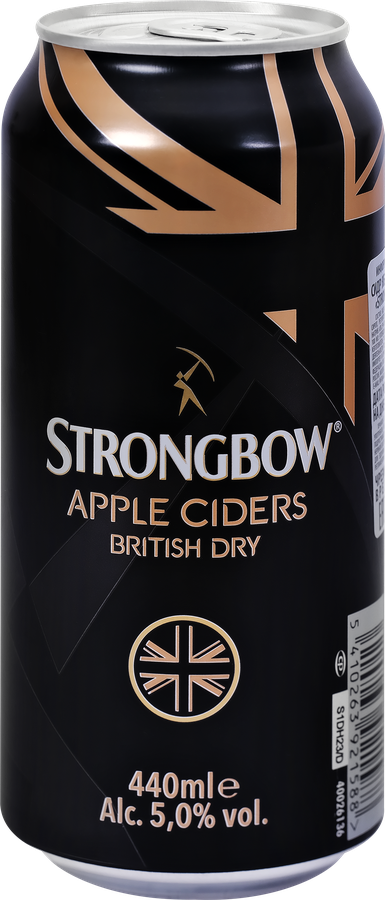 Сидр STRONGBOW Яблочный газированный полусухой 5%, 0.44л, предпросмотр