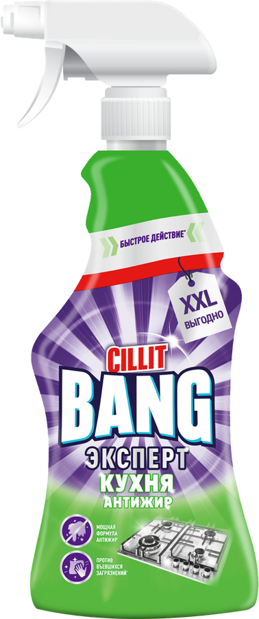 Средство для чистки CILLIT Bang Анти-жир универсальное, 750мл
