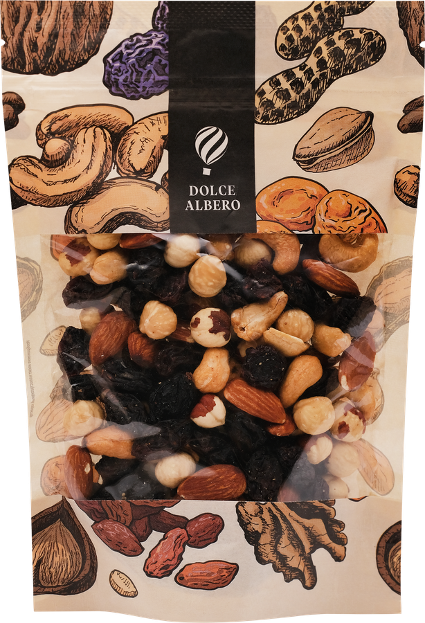 Смесь фруктово-ореховая DOLCE ALBERO жареные орехи и изюм, 150г