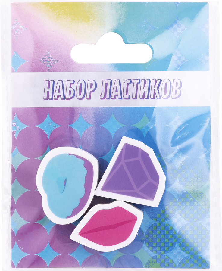 Набор ластиков ЛЕНТА KIDS Bright girl, Арт. MF521342, 3шт