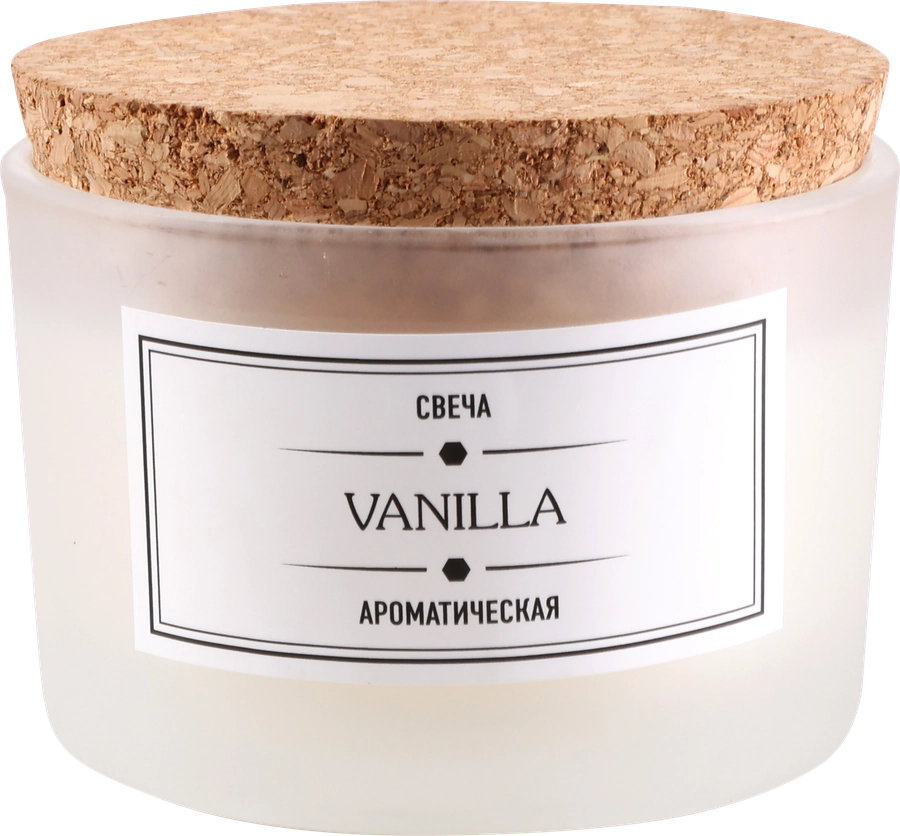 Свеча ароматическая HOMECLUB Vanilla в стеклянной банке, парафин, Арт. TLXXH