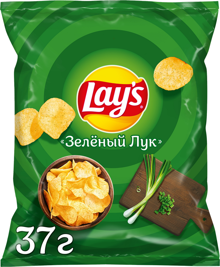 Чипсы картофельные LAY'S со вкусом молодого зеленого лука, 37г