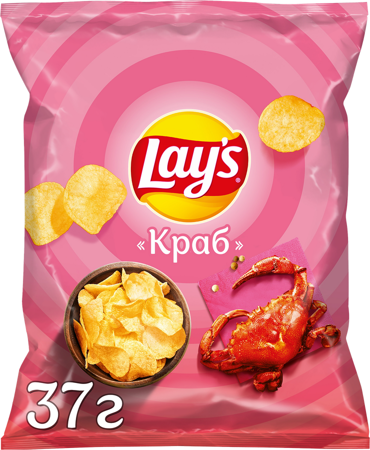 Чипсы картофельные LAY'S со вкусом краба, 37г