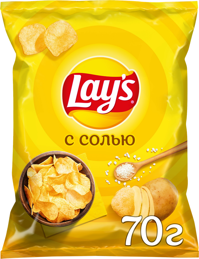 Чипсы картофельные LAY'S с солью, 70г