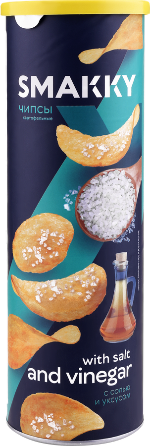 Чипсы картофельные SMAKKY с солью и уксусом, 110г - купить онлайн ...