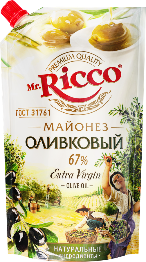 Майонез MR.RICCO Оливковый 67%, 400мл