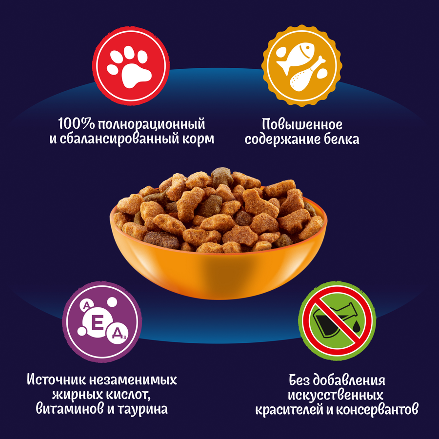 Корм сухой для кошек FELIX Мясное объедение с курицей, 10кг, превью
