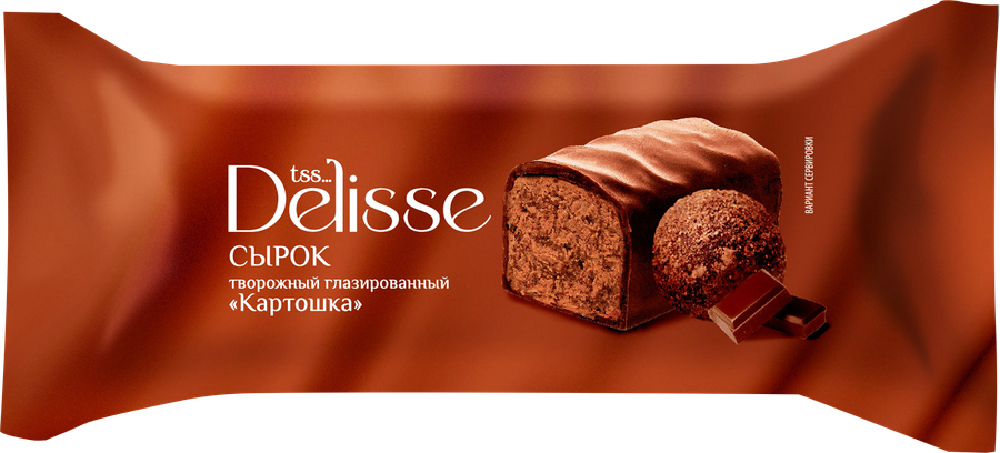Сырок творожный глазированный DELISSE Картошка 26%, без змж, 40г