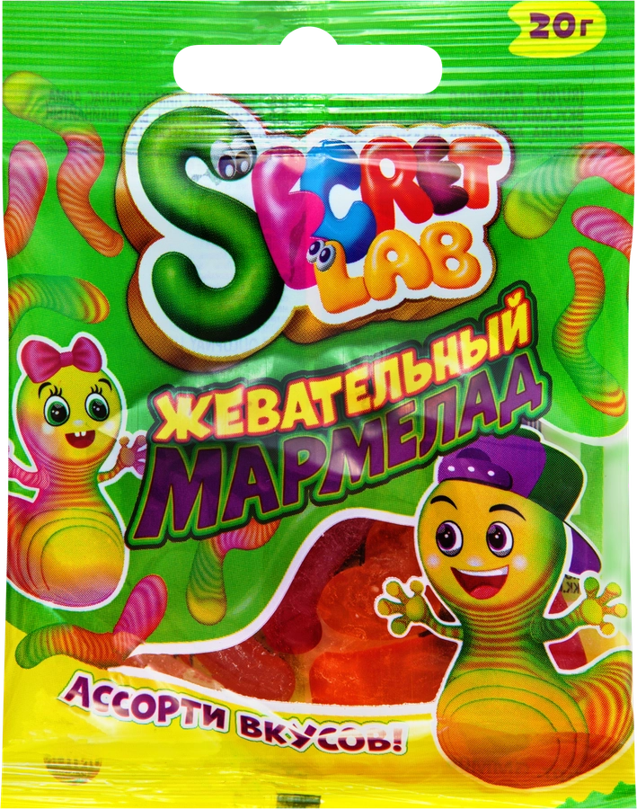 Мармелад жевательный SECRET LAB Мармеладная семейка ассорти вкусов, 20г