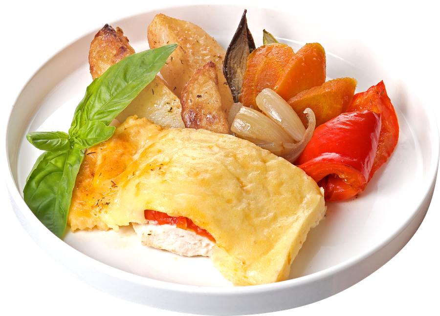 Филе куриное ЛЕНТА FRESH запеченное с томатами и картофелем айдахо, 280г