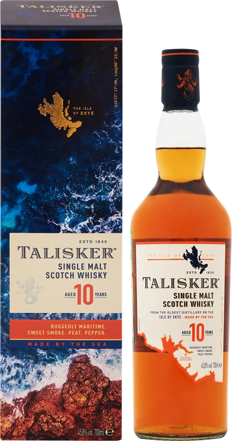 Виски TALISKER Шотландский солодовый 10 лет 45,8%, п/у, 0,7л