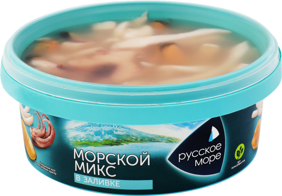 Коктейль из морепродуктов РУССКОЕ МОРЕ Морской микс, в заливке, 300г