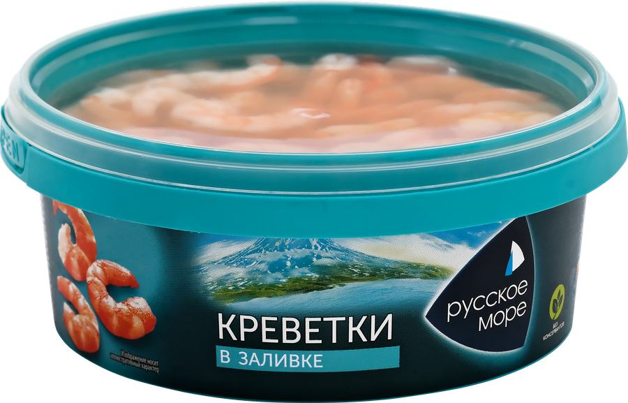 Креветки РУССКОЕ МОРЕ мясо в заливке, 300г