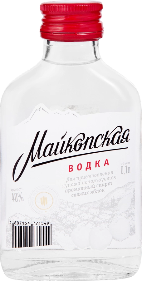 Водка МАЙКОПСКАЯ 40%, 0.1л