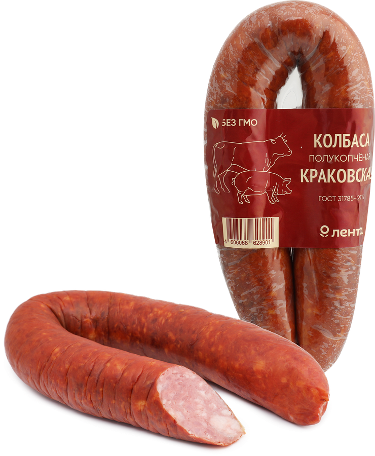Колбаса полукопченая ЛЕНТА Краковская, 360г