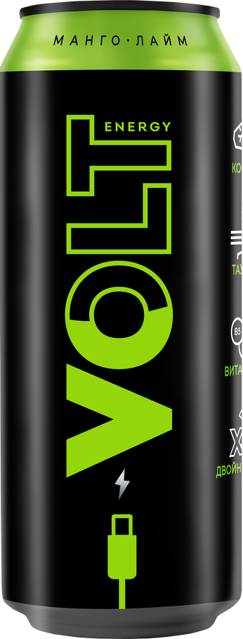 Напиток энергетический VOLT ENERGY Манго, лайм газированный, 0.45л