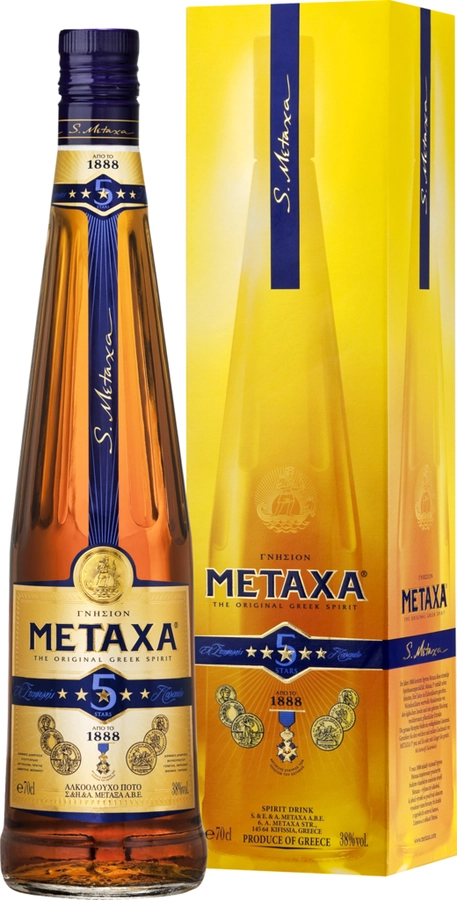 Напиток спиртной METAXA 5 лет, 38%, 0.7л