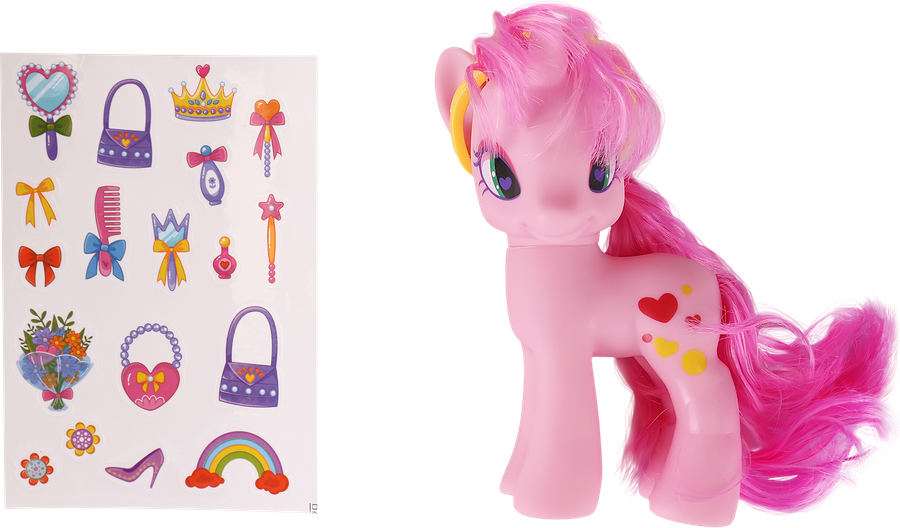 Набор игровой LOLA FUN Пони 14см, с аксессуарами, 13 предметов, Арт. 63811 C-D, превью