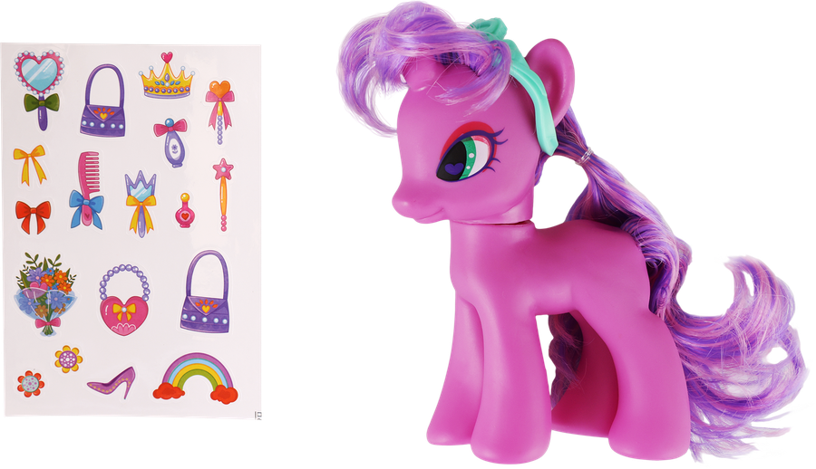 Набор игровой LOLA FUN Пони 14см, с аксессуарами, 13 предметов, Арт. 63811 C-D, предпросмотр