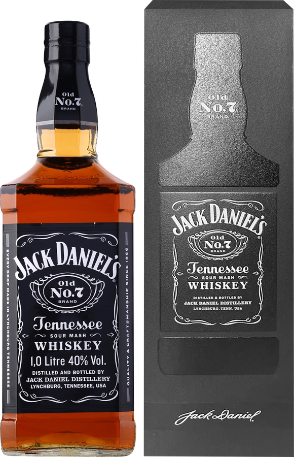 Виски JACK DANIEL'S Tennessee whiskey зерновой 40%, п/у, 1л