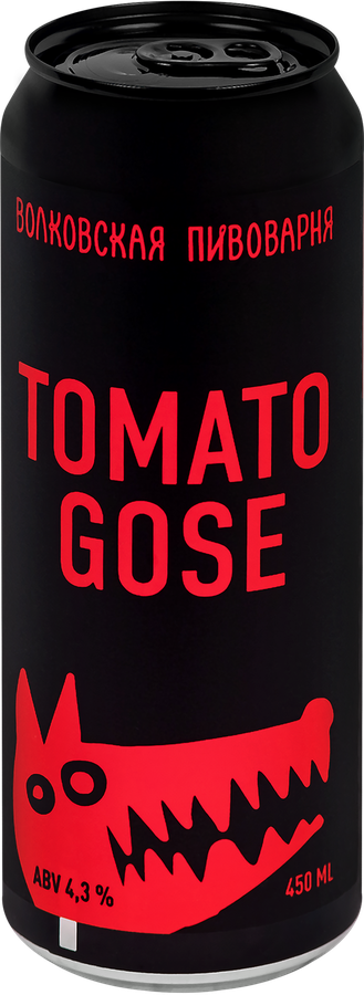 Напиток пивной TOMATO GOSE нефильтрованный пастеризованный 4,3%, 0.45л