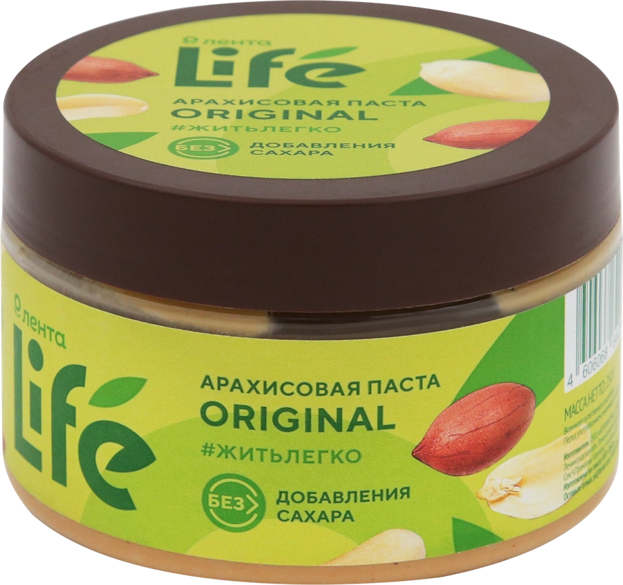 Паста арахисовая ЛЕНТА LIFE, 250г