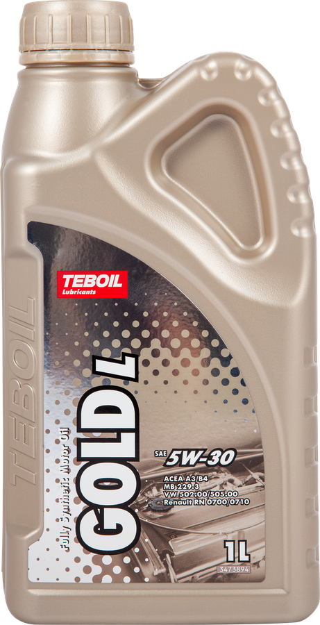 Масло моторное TEBOIL Gold L 5W–30 синтетическое, Арт. 3453933, 1л