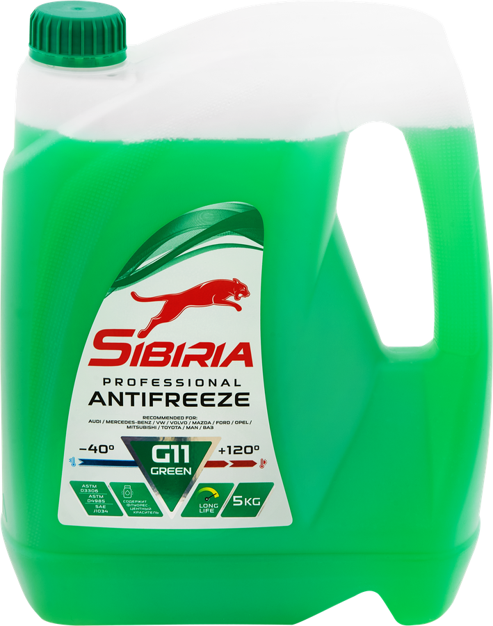 Антифриз SIBIRIA Antifreeze ОЖ-40, зеленый, 5кг