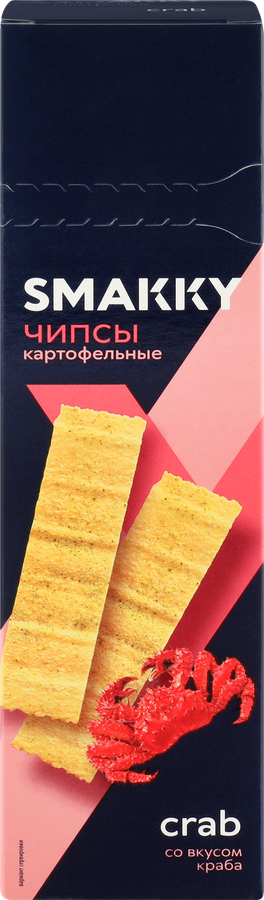 Чипсы картофельные SMAKKY со вкусом краба, 100г
